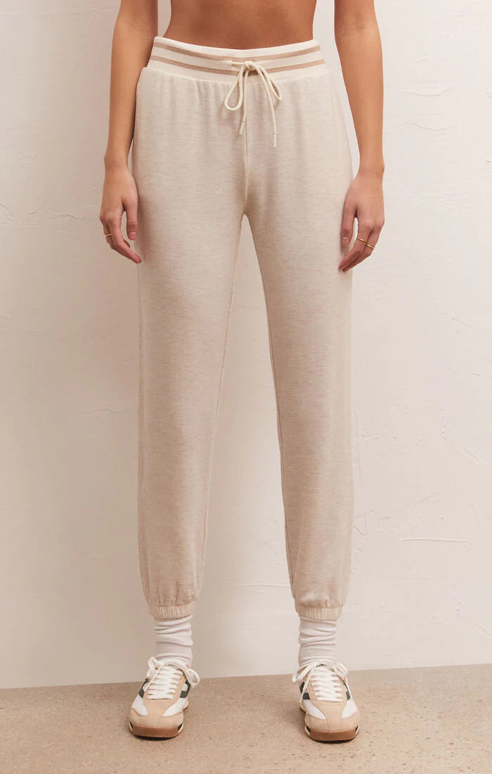 Z Supply Off Duty Fleece Jogger | Light Oatmeal, Designed in the USA