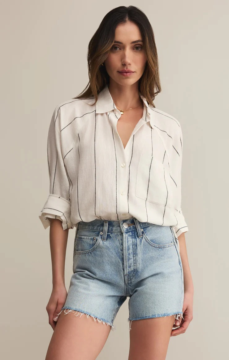 The Perfect Linen Top - White