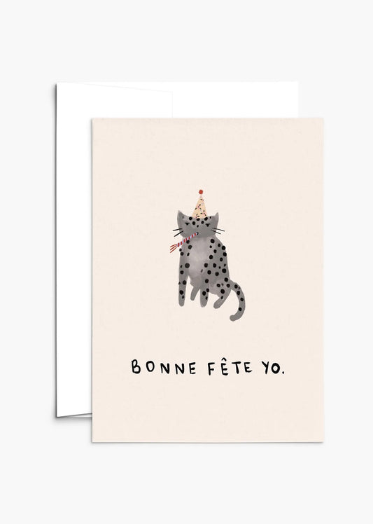Birthday Card - Bonne Fête Yo