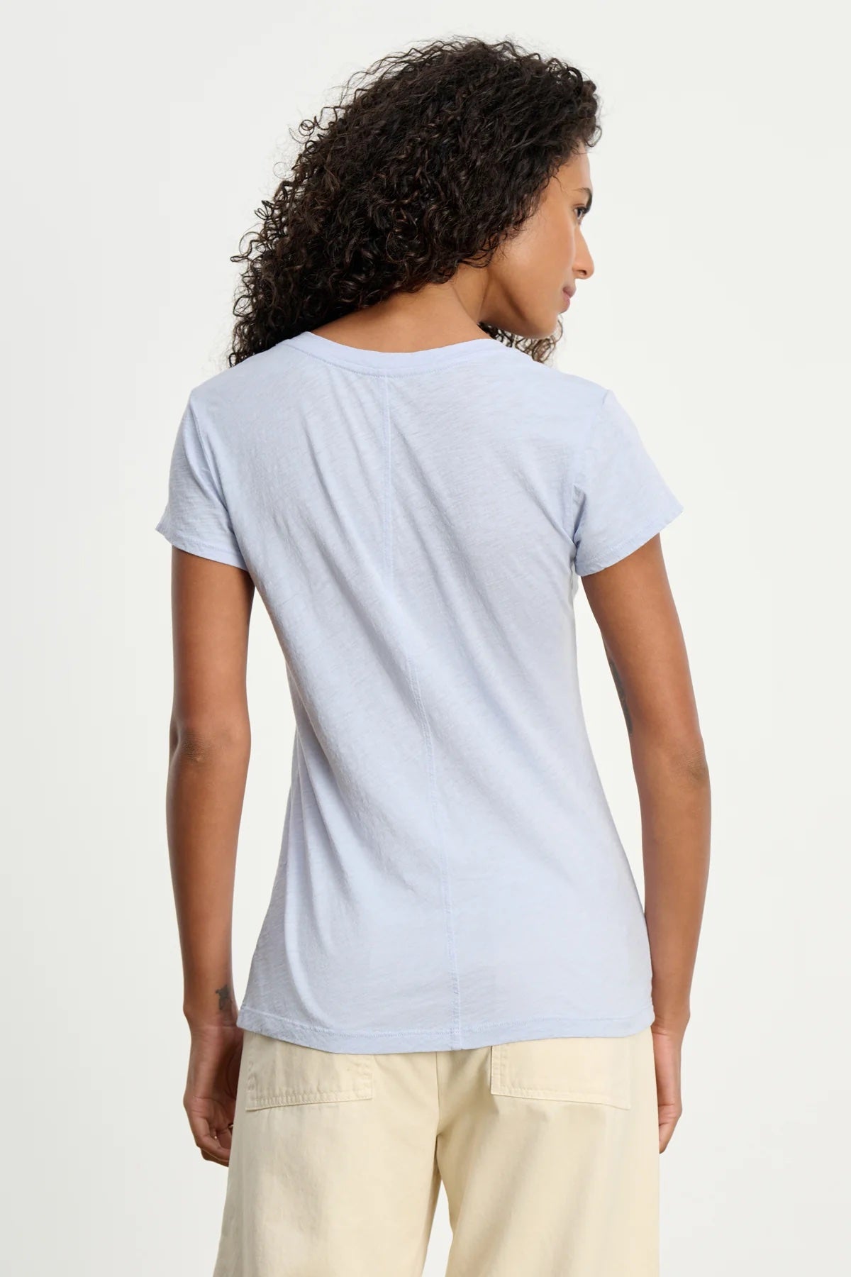 Odelia Cotton Slub Tee - Soho Sky