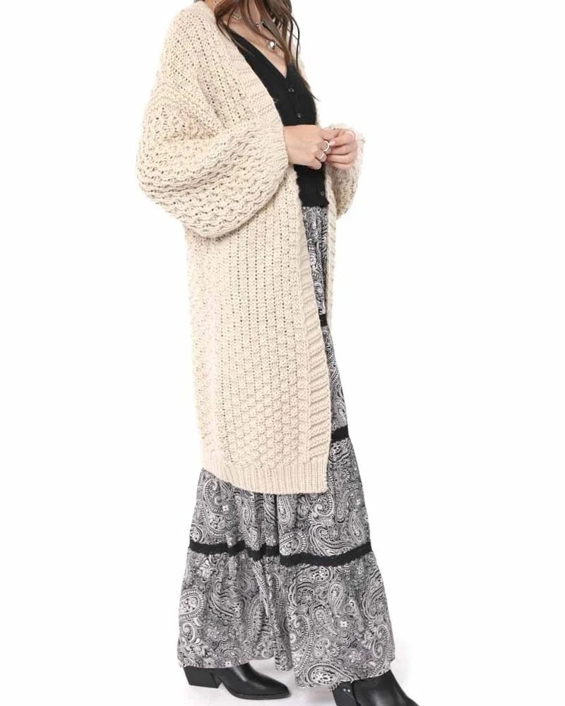 Sadie + Sage Iggy Hand-Knit Cardigan | Natural
