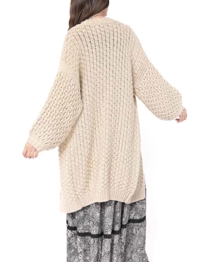 Sadie + Sage Iggy Hand-Knit Cardigan | Natural
