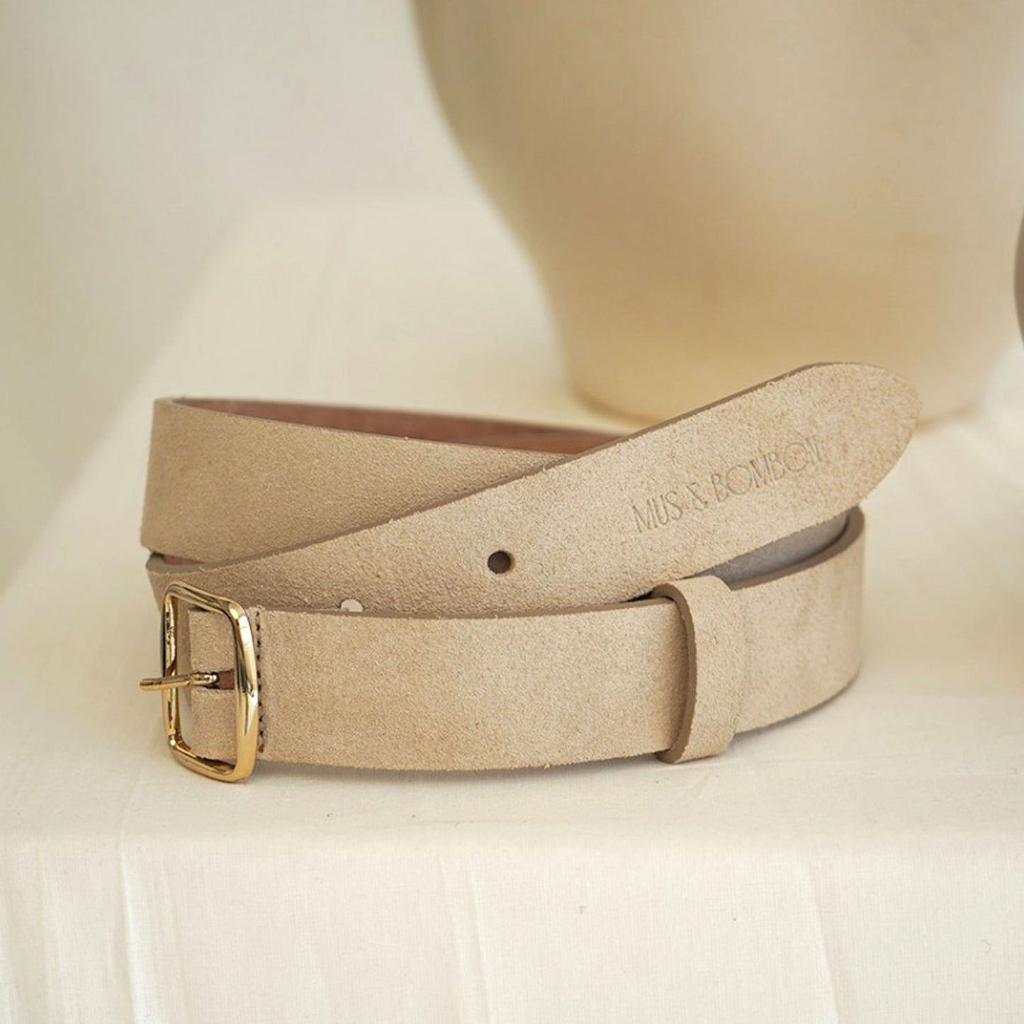 Mus & Bombon Kealia Belt, Ecru | Designed and Made in Spain