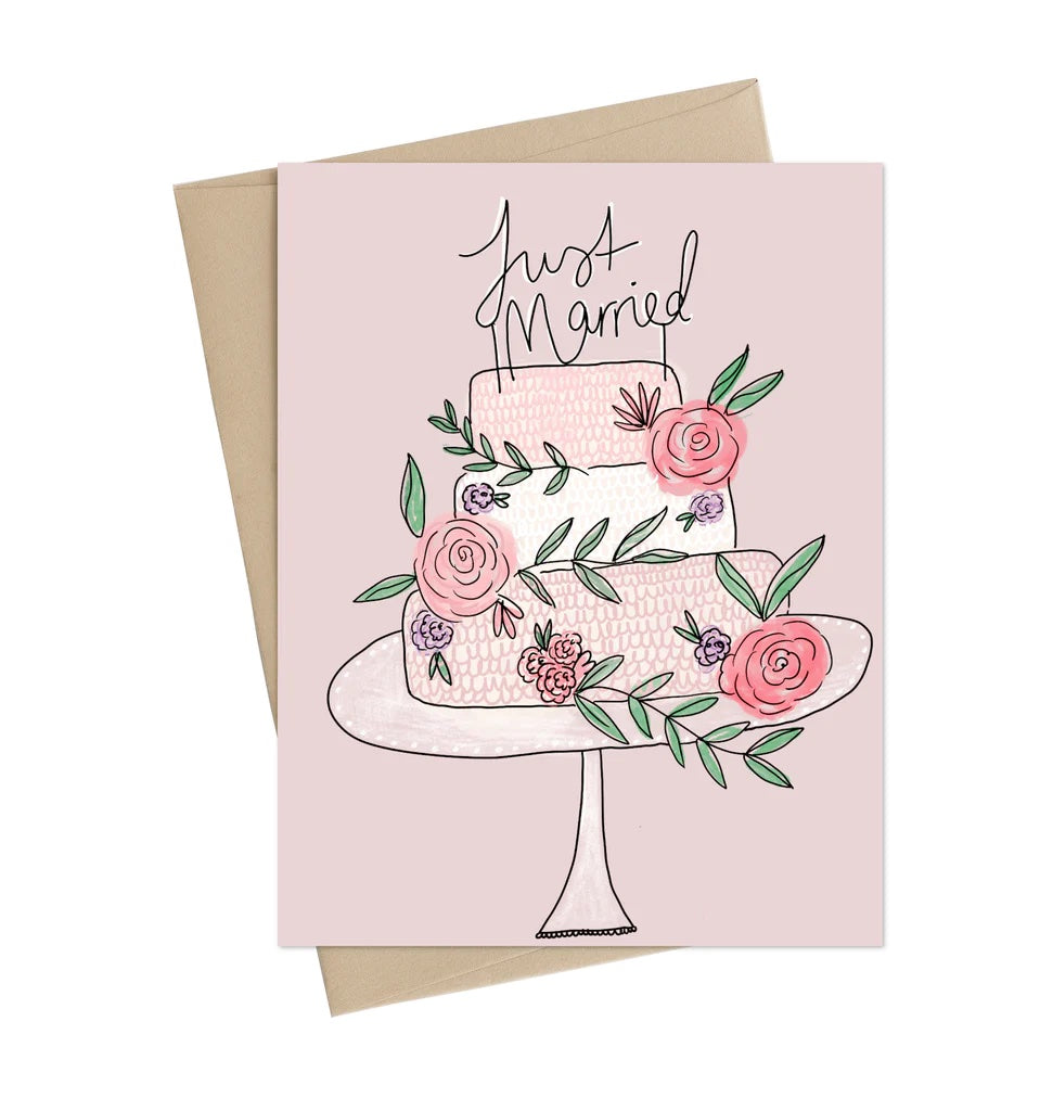 Little May Papery Wedding Card Just Married - Printed in Canada