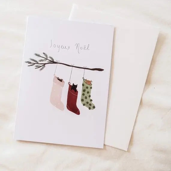 Mimi & August Holiday Card Christmas Socks