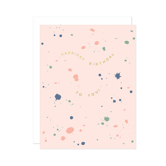 Birthday Card - Paint Splatter