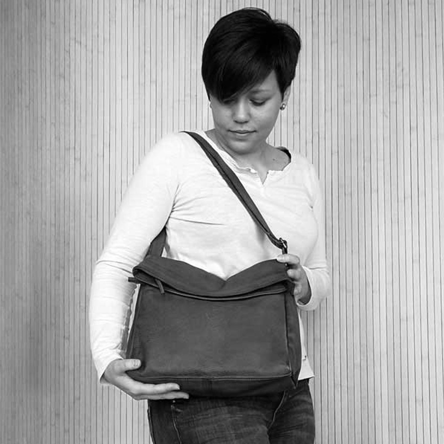 Sticks and Stones Madison Bag | Blue Quartz, Genuine Leather