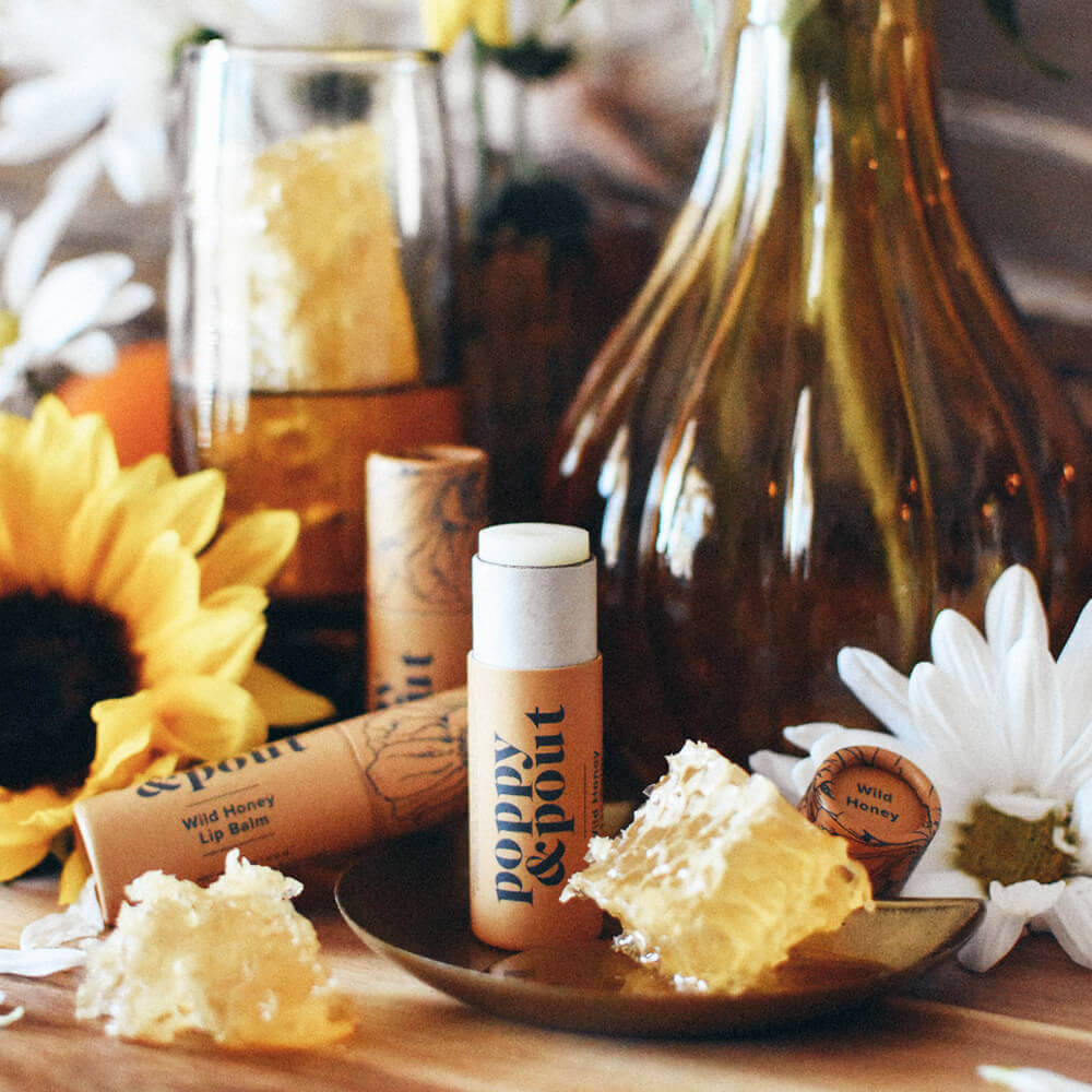Poppy & Pout Lip Balm | Wild Honey, Natural, Cruelty-Free, Eco-Friendly