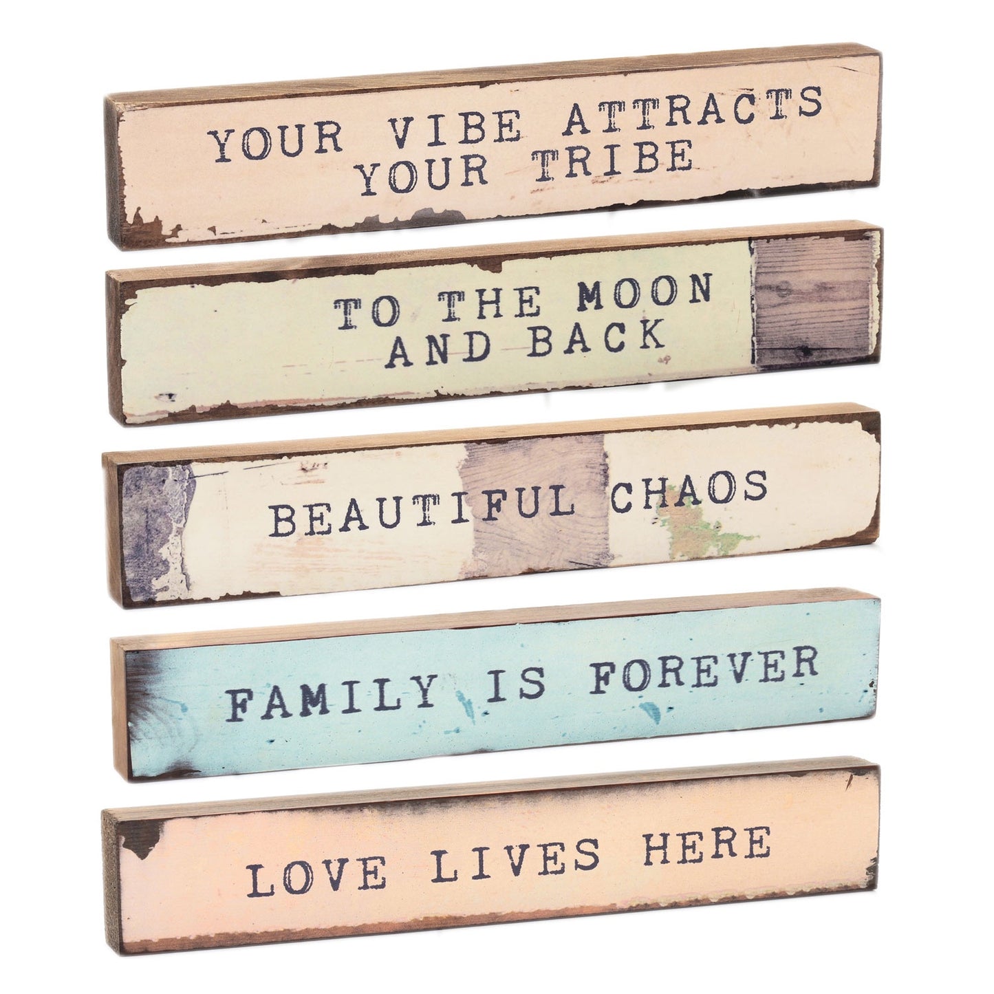 Shelf & Wall Art | Handmade Wood Block Inspirational Quote