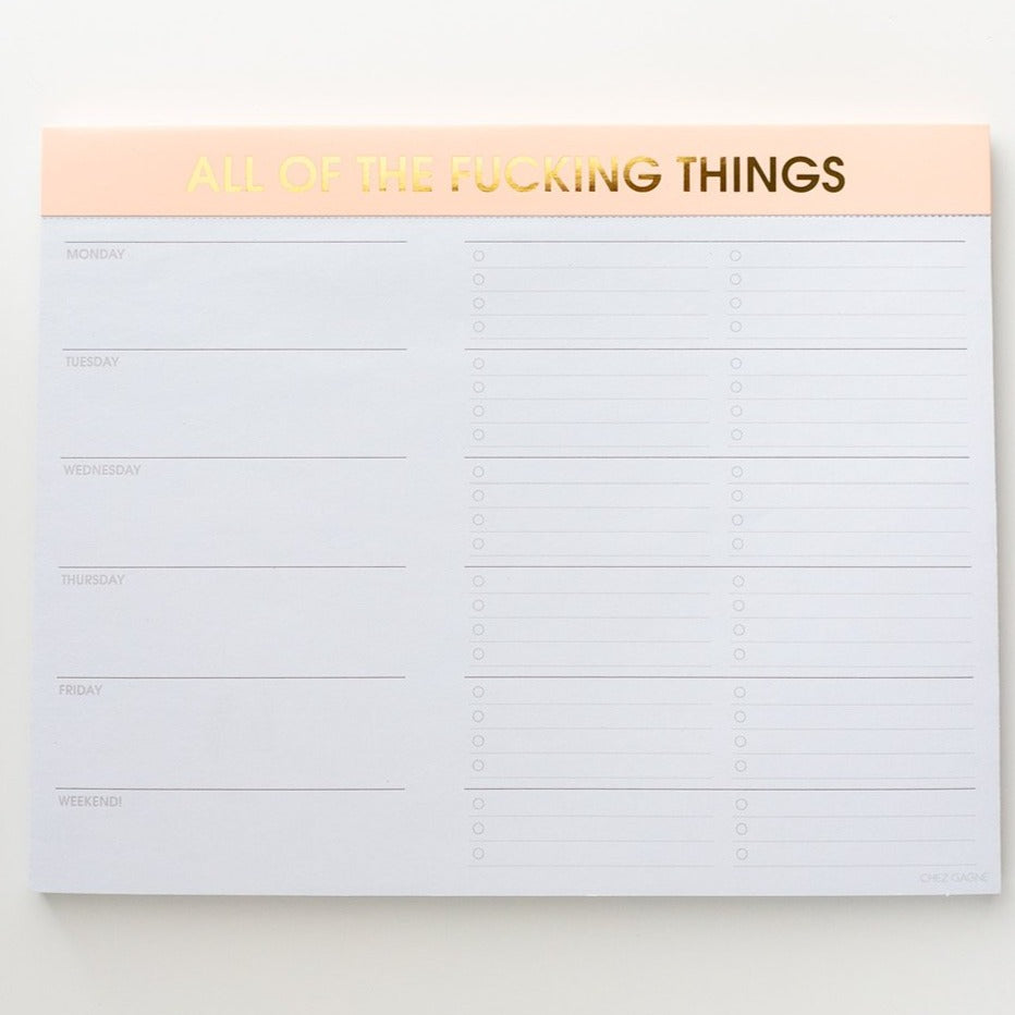 Chez Gagne Weekly Planner All The Things