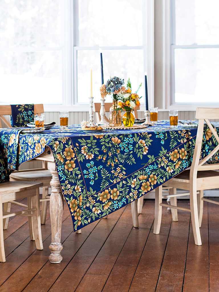 April Cornell - Cotton Tablecloth - Palais Navy