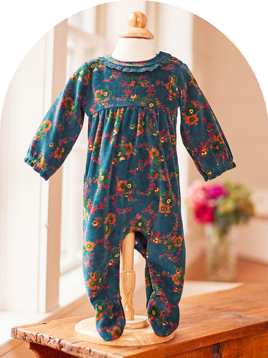 April Cornell Amelia Baby Romper | Teal