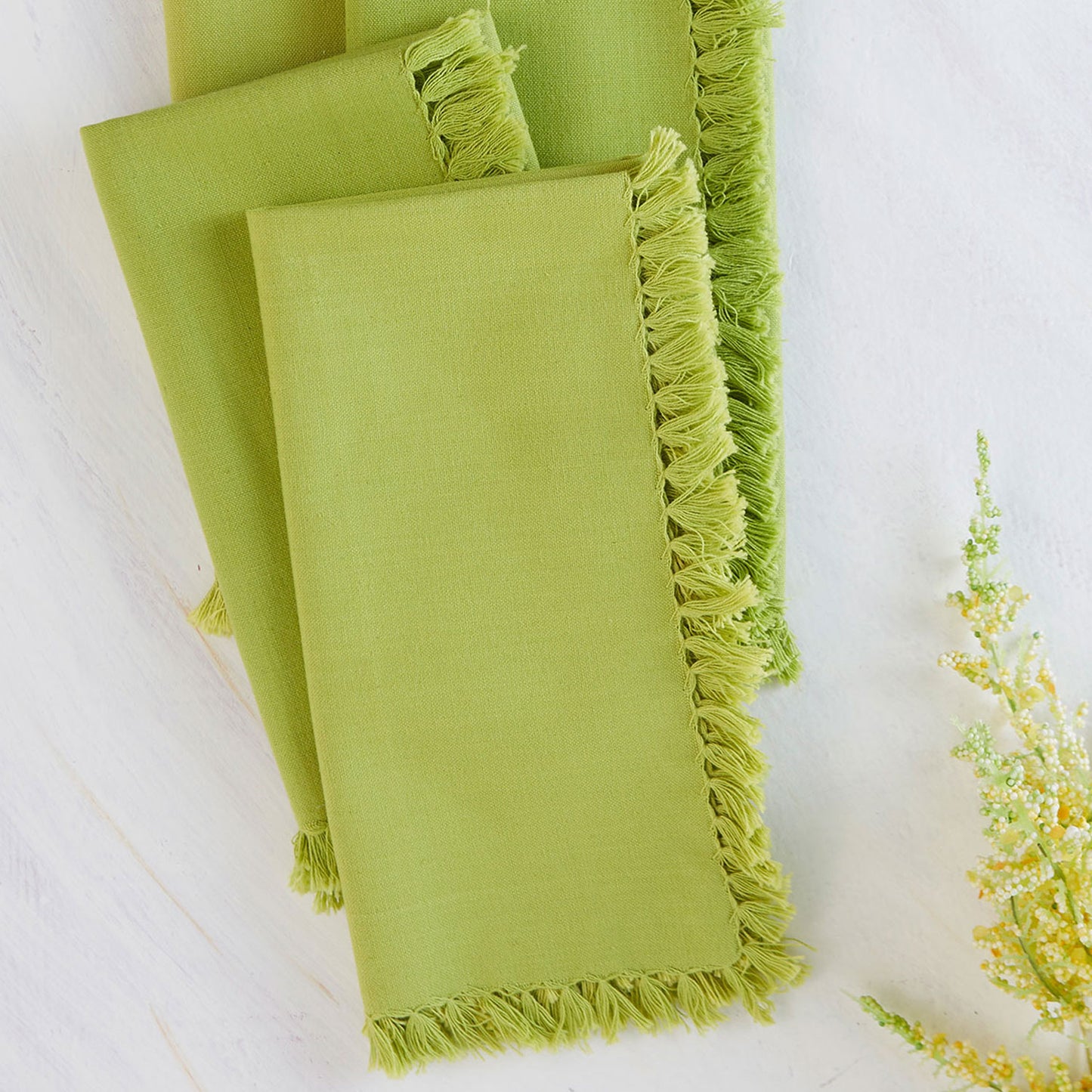April Cornell Fringed Napkins | Set of 4, Designed in Canada