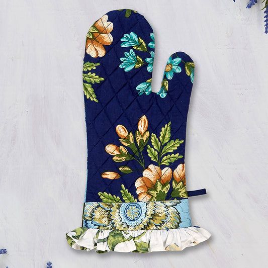April Cornell Cotton Oven Mitt | Winter Provence Patchwork