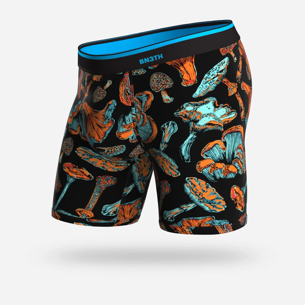 BN3TH Boxer Mushroom Black | Breathable, Lightweight, 3D Pouch