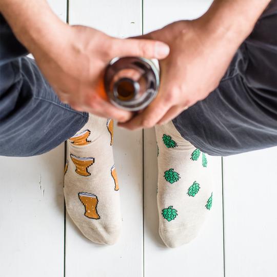 Men's Mismatched Socks - Beer & Hops