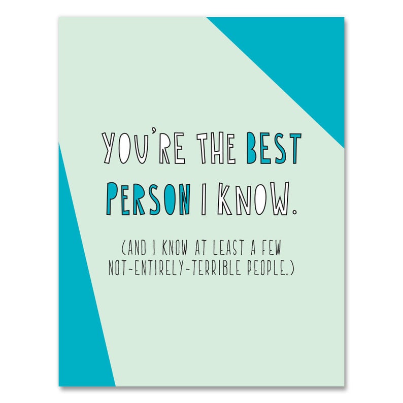 Near Modern Disaster Friendship Card Best Person