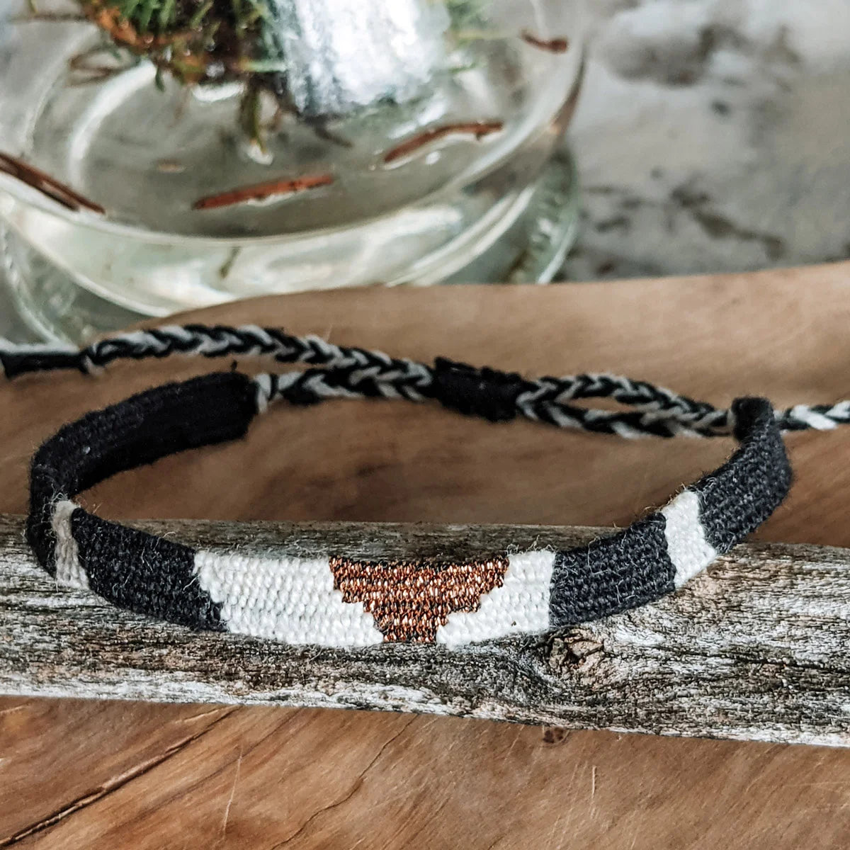 Pine Cone Treasures Hand Woven Bracelet | Cast Iron