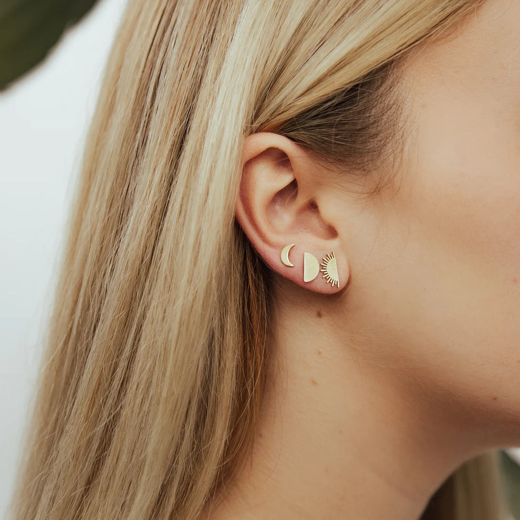 Larissa Loden Jewelry | Crescent Moon | Post Earrings