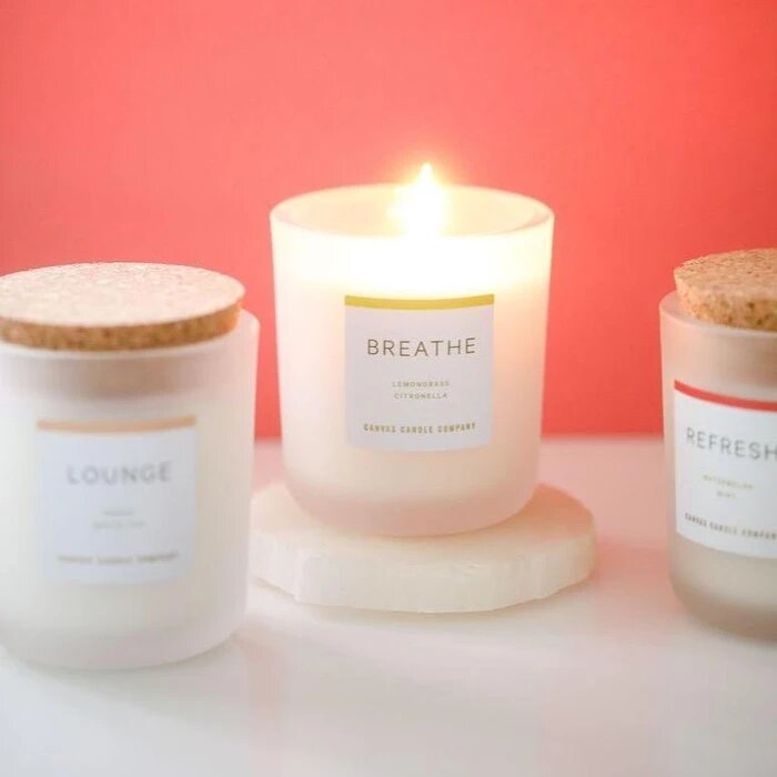 Canvas Candle Co. Patio Collection, Breathe | Soy Wax, 100% Natural