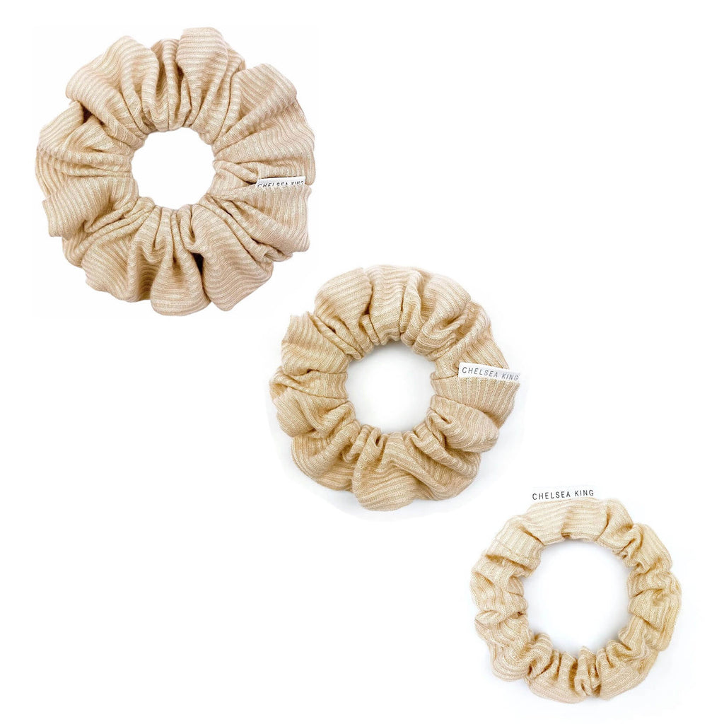 Chelsea King French Ribbed Scrunchie | Nude Blush, Handmade in Canada