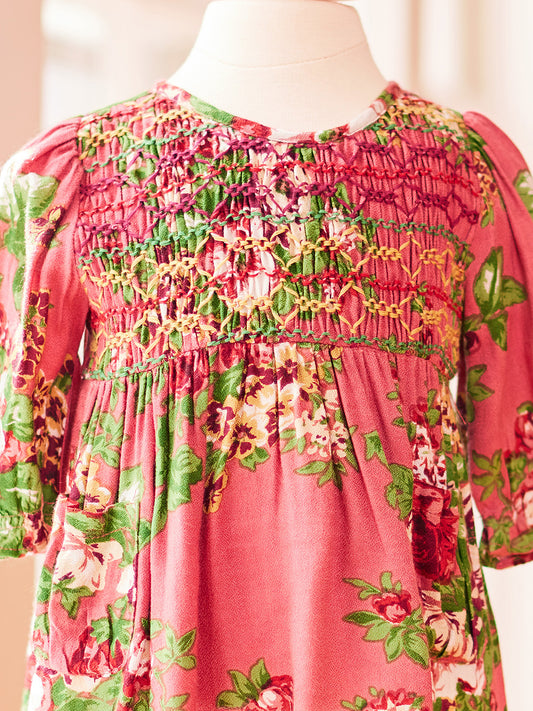 April Cornell Francesca Baby Dress - Rose