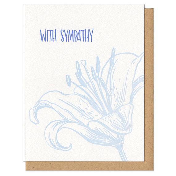 Empathy & Sympathy Card - Tiger Lily