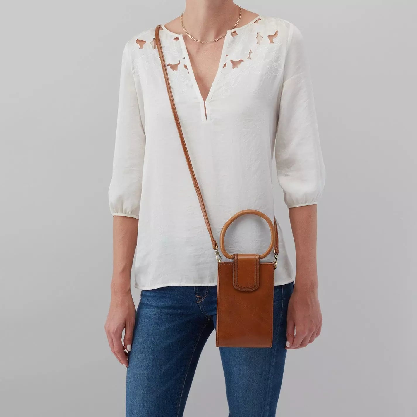 Hobo Bag Sheila Phone Truffle | Vintage Hide, Clutch