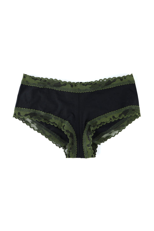 Hanky Panky Cotton Boyshort | Woodland Green, Made in USA