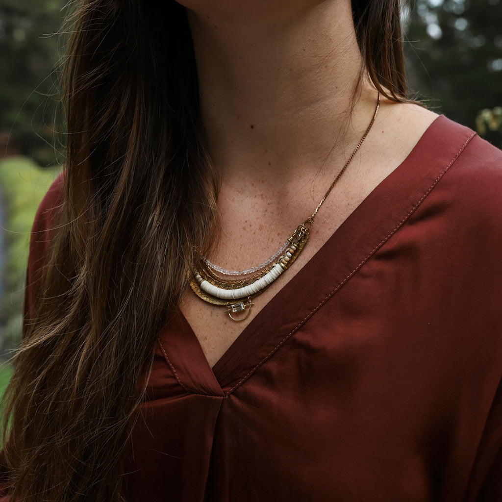 Hailey Gerrits Tenea Necklace Green Amethyst | Handmade in Vancouver