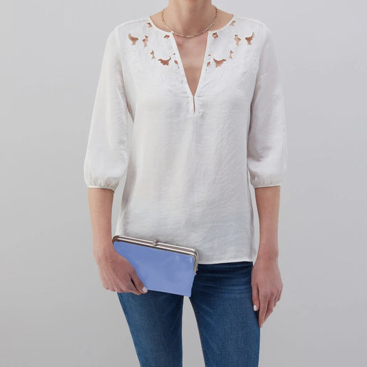 Hobo Bags Lauren Wallet Periwinkle | Vintage Leather Clutch