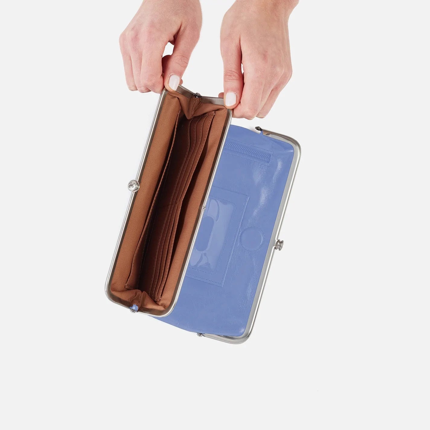 Hobo Bags Lauren Wallet Periwinkle | Vintage Leather Clutch