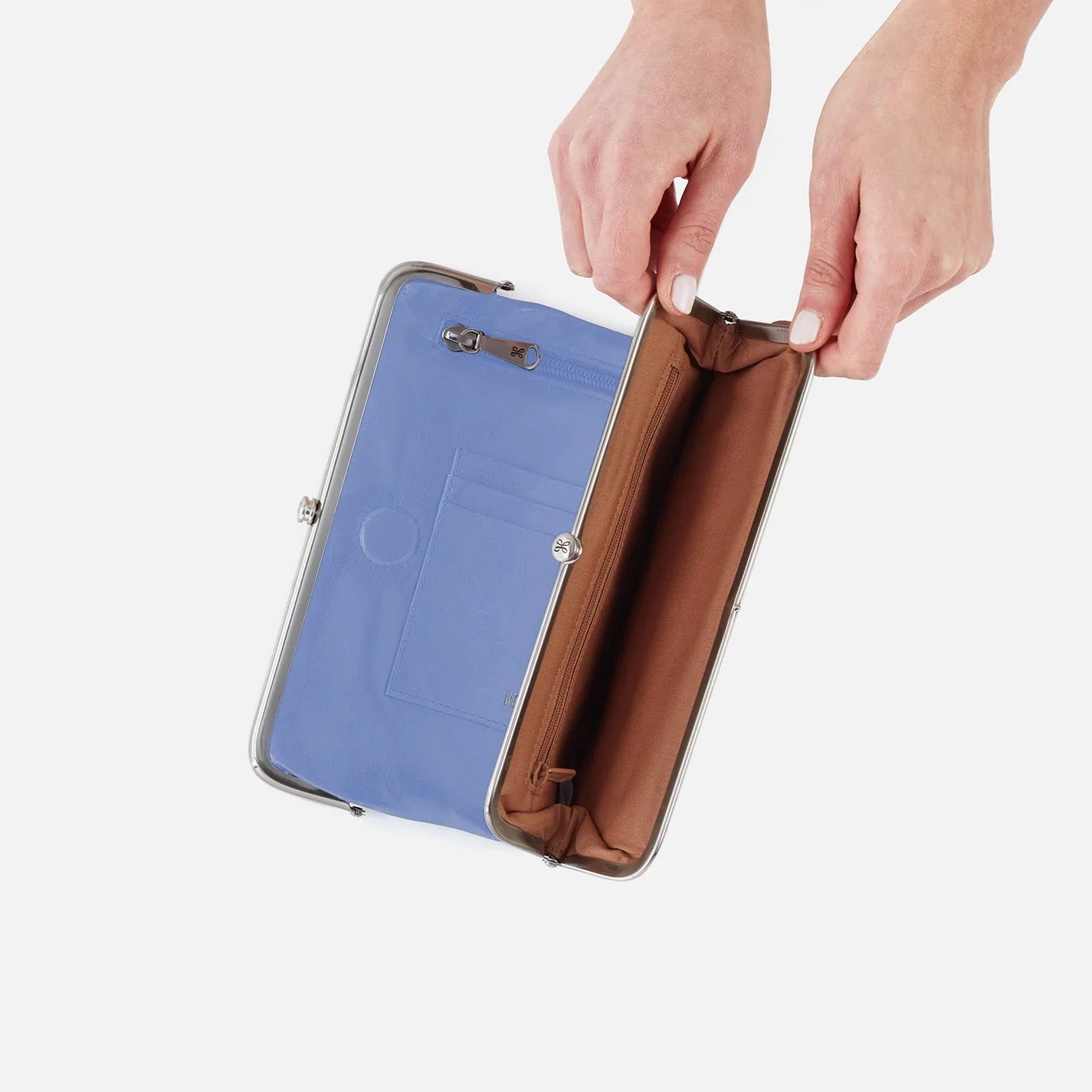 Hobo Bags Lauren Wallet Periwinkle | Vintage Leather Clutch