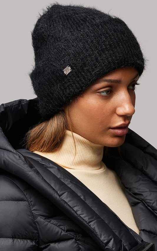 Soia & Kyo Jaya Knit Folded Hat - Black,  Designed in Canada