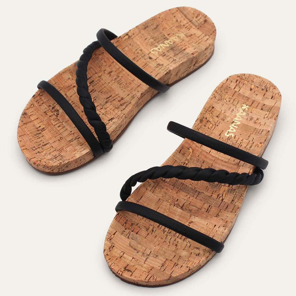 Kaanas Ceiba Cork Slides | Black, Handmade in Colombia