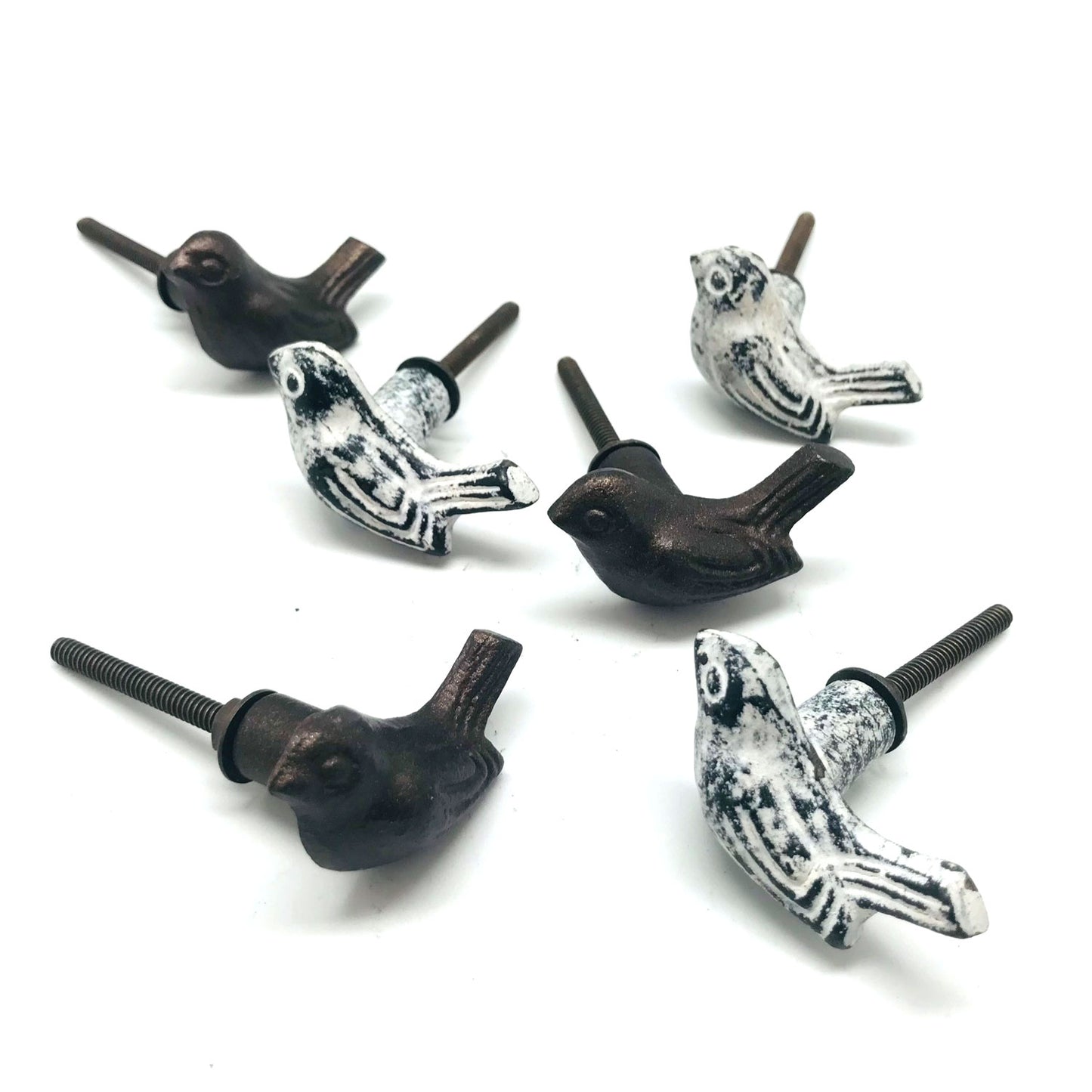 Dresser Knobs Whitewash Seahorse | Cast Iron, Made in India