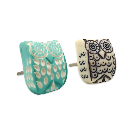 Dresser Knobs, Ceramic | Wise Owl, Made in India