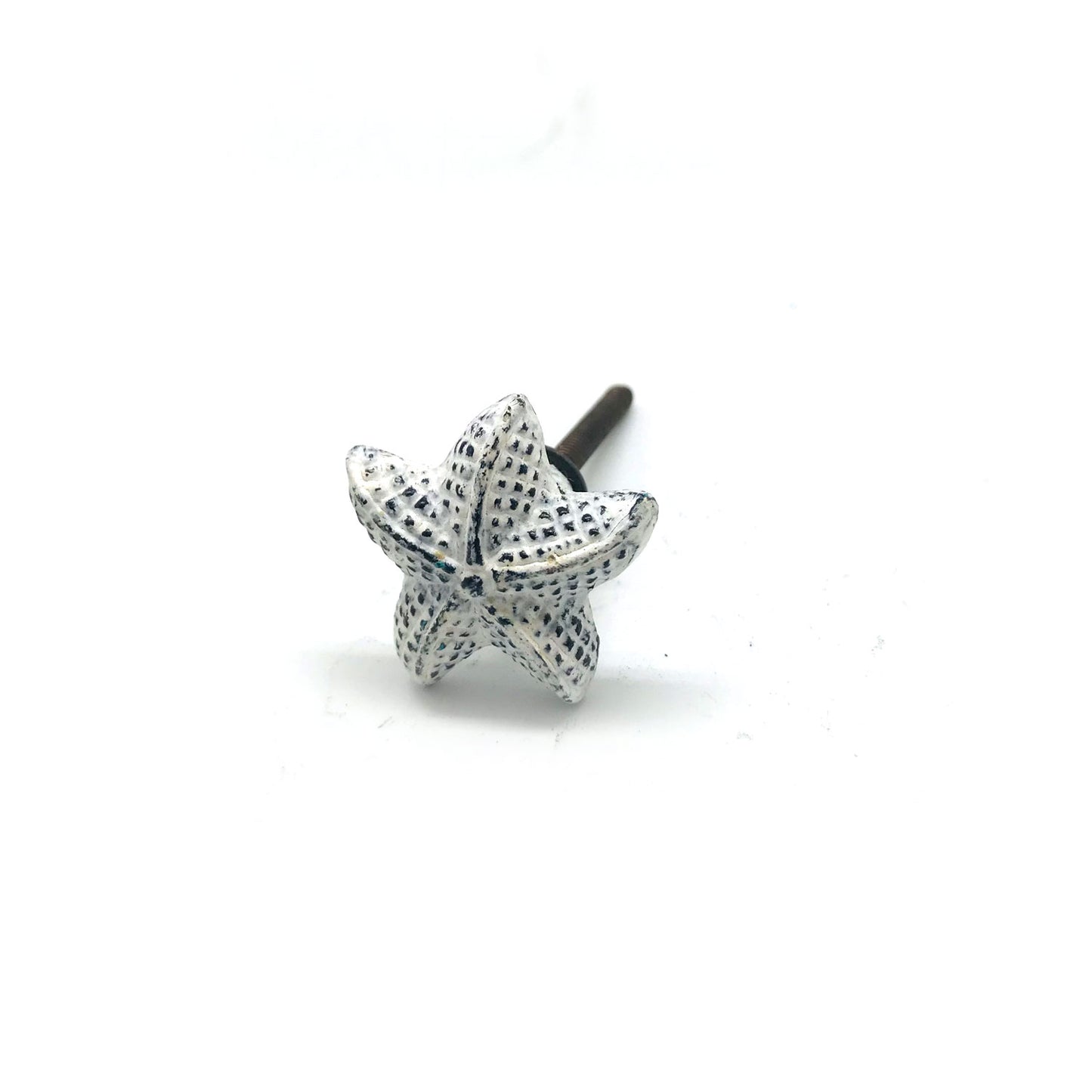 Dresser Knobs Cast Iron | Sea Star Whitewashed, Made in India