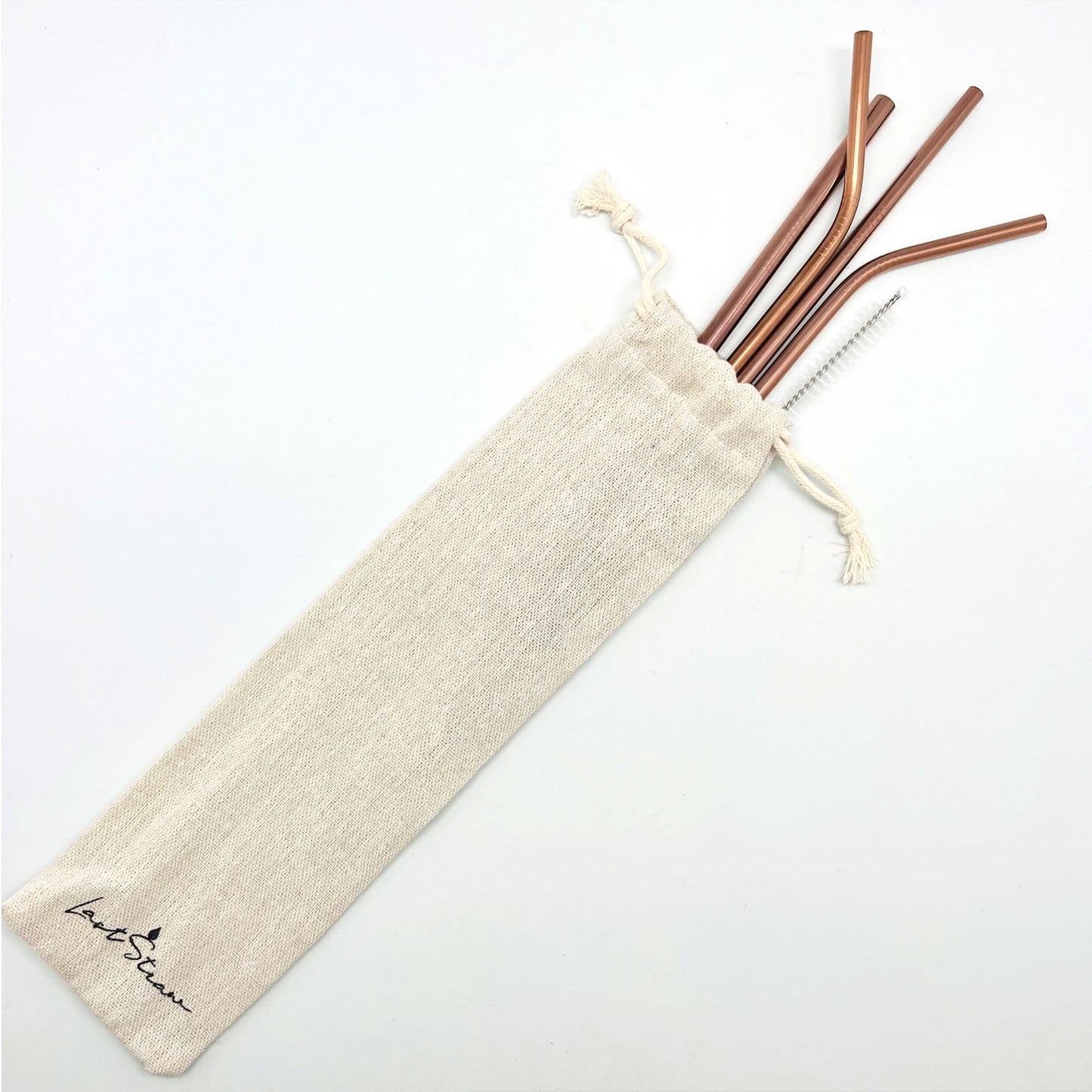 Last Straw Metal Straw Set | Rose Gold