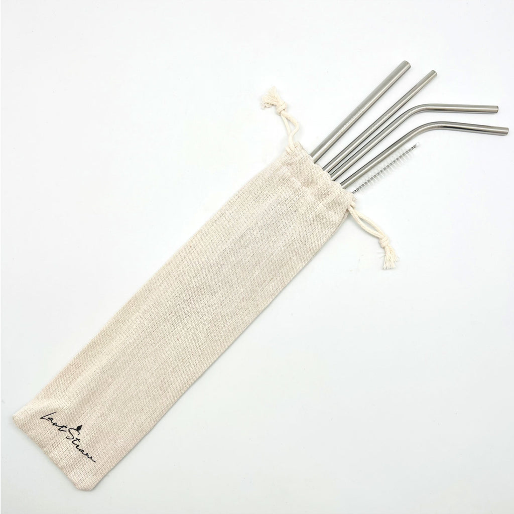 Last Straw Metal Straw Set | Silver