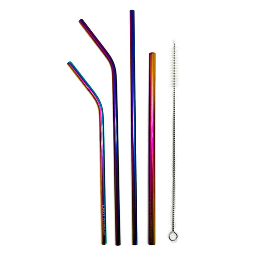 Last Straw Metal Straw Set | Rainbow