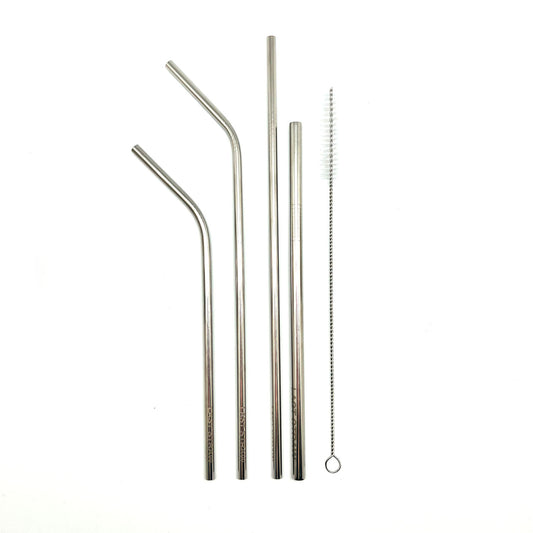 Last Straw Metal Straw Set | Silver