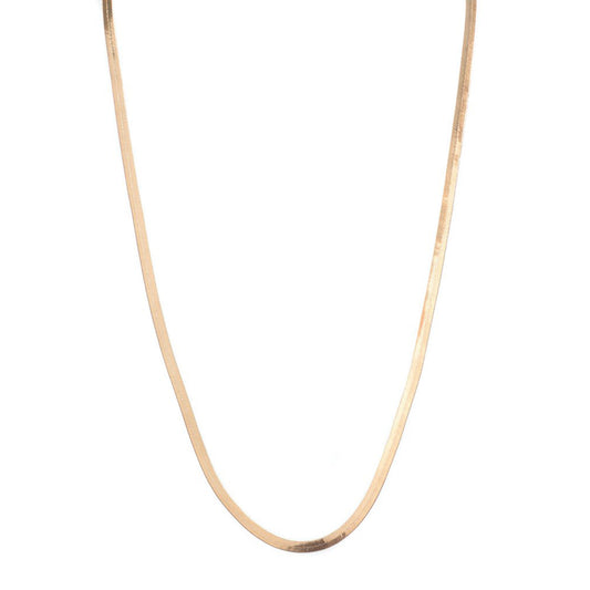 Lisbeth Jewelry Herringbone Necklace Gold Fill