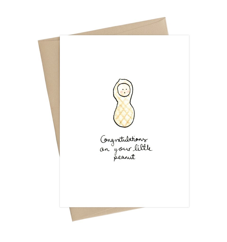 Little May Papery New Baby Card Little Peanut | Printed in Canada