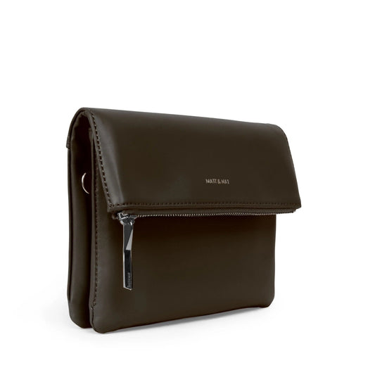 Matt & Nat Hiley Crossbody Bag - Loom Espresso, Vegan Leather