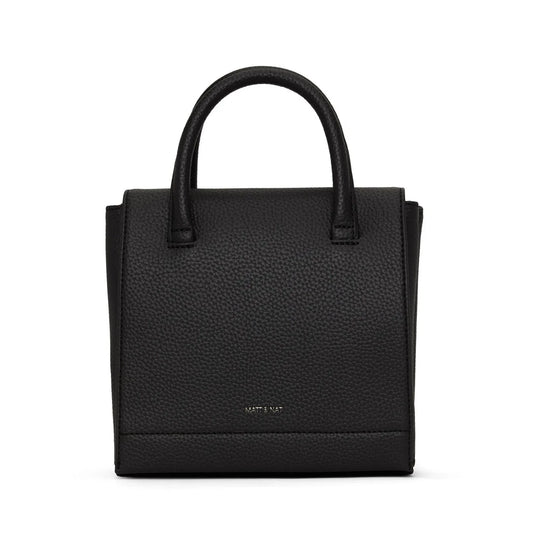 Matt & Nat Adel Satchel Small - Purity Black, Vegan Leather