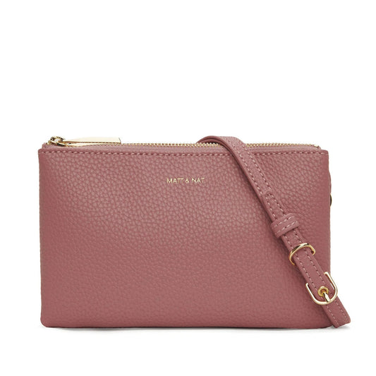 Matt and Nat Triplet Crossbody Bag | Purity Rose, Vegan Leather