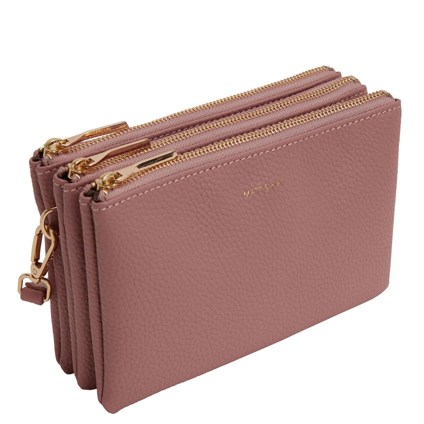 Matt and Nat Triplet Crossbody Bag | Purity Rose, Vegan Leather