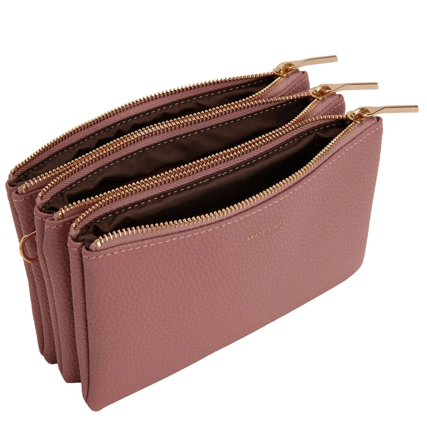 Matt and Nat Triplet Crossbody Bag | Purity Rose, Vegan Leather