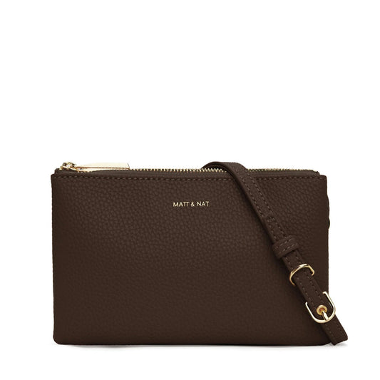 Matt and Nat Triplet Crossbody Bag - Purity Chocolate, Vegan Leather